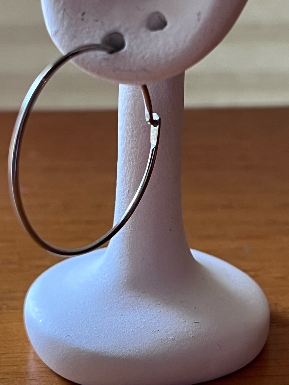 Silver Wire Hoops - Picture 2 of 6